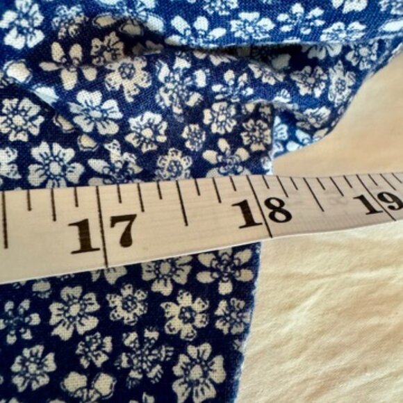 Aritzia Wilfred Polly Blue w White Floral Print Midi Dress - Picture 12 of 15